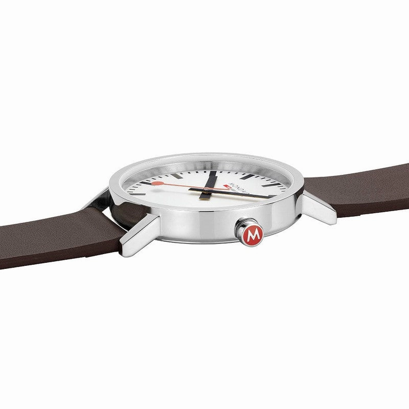 Mondaine Classic Brown Grape Leather Analogue Watch 40mm