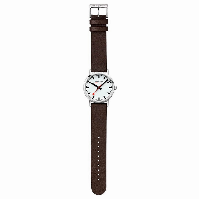 Mondaine Classic Brown Grape Leather Analogue Watch 40mm