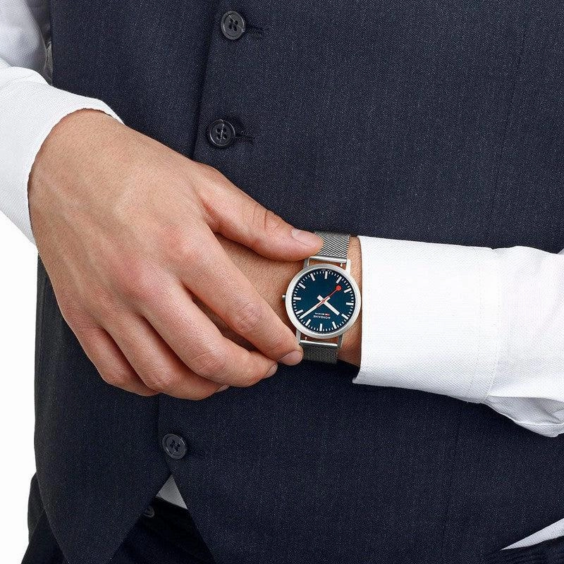 Mondaine Classic Stainless Steel Analogue Watch 36mm