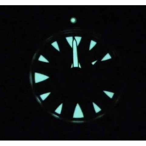 Moonwalker Luminous Green Diver with Perforated Brown Leather Cuff
