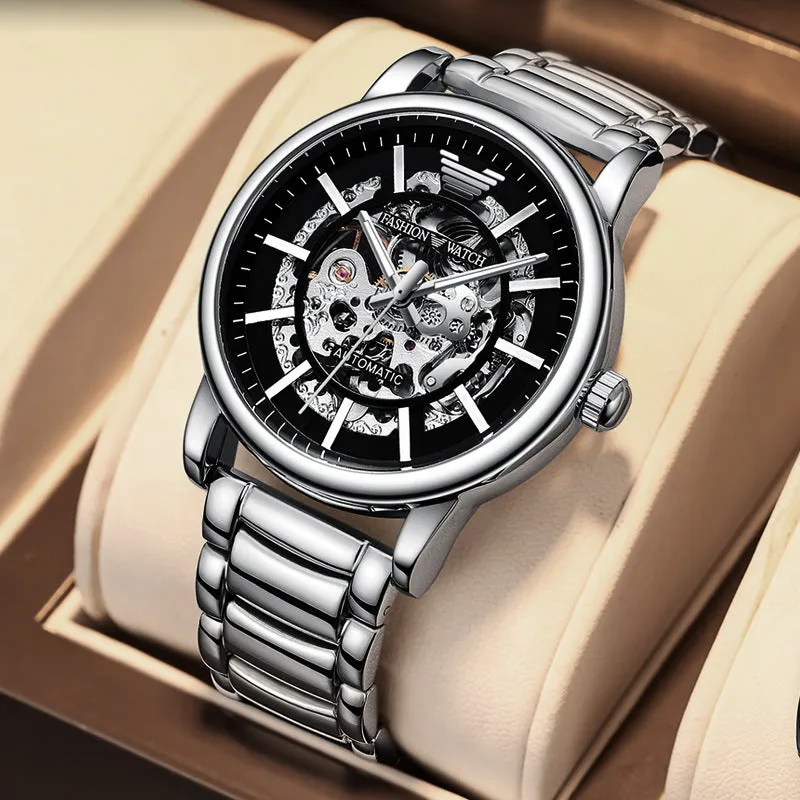 Multi-function Watch Full Automatic Hollow Mechanical Watch Perspective Waterproof 