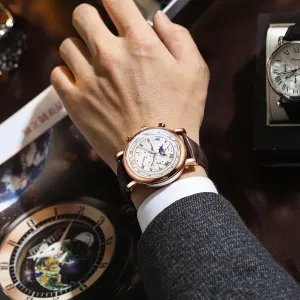 Multifunctional True Three Eyes Six-pin Men's Watch 