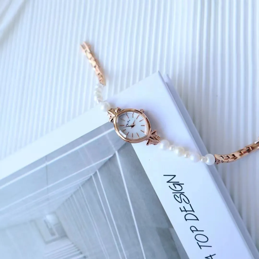 Natural Freshwater Pearl Watch Bracelet Strap Exquisite Quartz Women's Watch