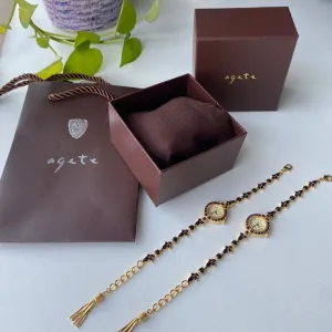 Natural Garnet Disc  Vintage Bracelet Quartz Women's Watch 