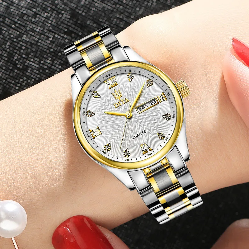 New Couple Models A Pair Of Watches Men's and Women's Watches Waterproof Watches 