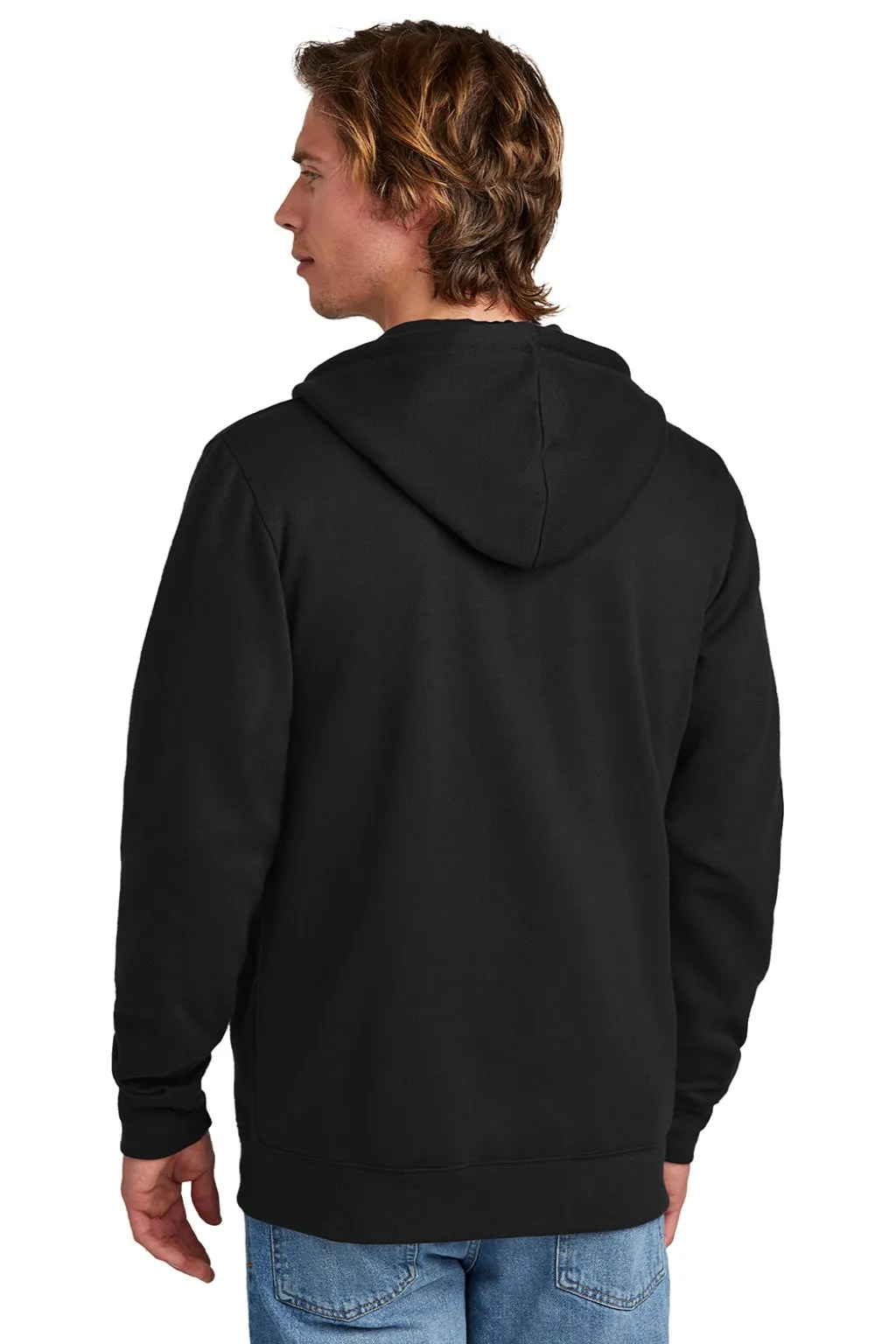 New Era Mens Comeback Fleece Full Zip Hooded Sweatshirt Hoodie w/ Pockets - Black