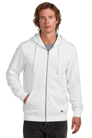 New Era Mens Comeback Fleece Full Zip Hooded Sweatshirt Hoodie w/ Pockets - White  Buy original Clothing New-Era
