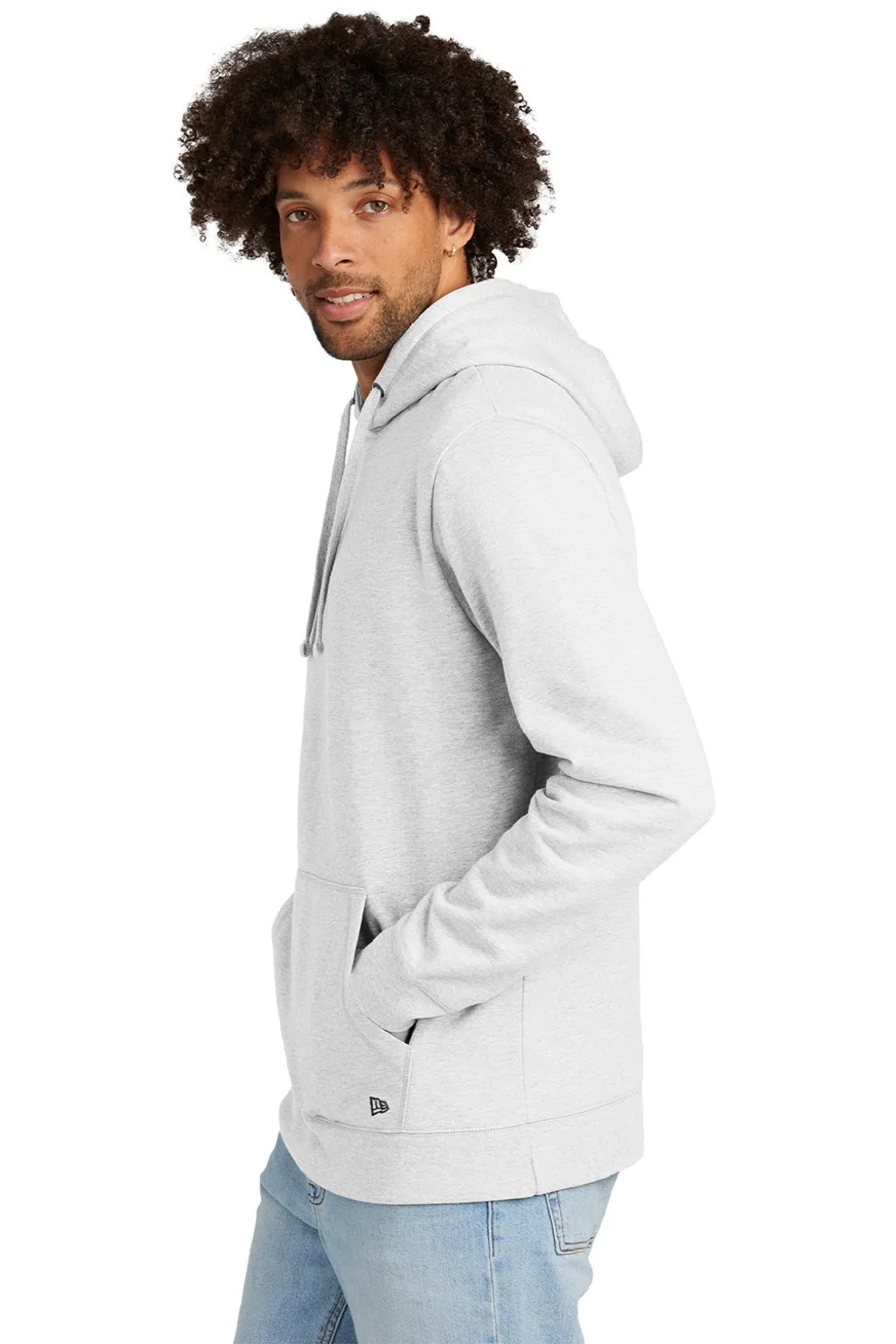 New Era Mens Comeback Fleece Hooded Sweatshirt Hoodie w/ Pouch Pocket - Ash Grey  Buy original Clothing New-Era