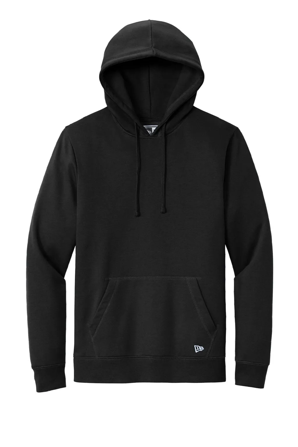 New Era Mens Comeback Fleece Hooded Sweatshirt Hoodie w/ Pouch Pocket - Black