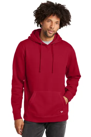 New Era Mens Comeback Fleece Hooded Sweatshirt Hoodie w/ Pouch Pocket - Crimson Red  Buy original Clothing New-Era