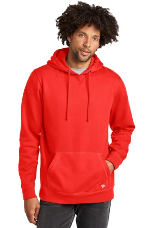 New Era Mens Comeback Fleece Hooded Sweatshirt Hoodie w/ Pouch Pocket - Deep Orange  Buy original Clothing New-Era