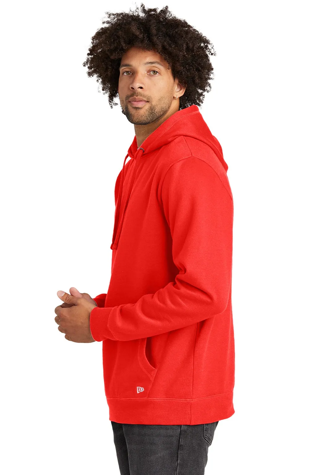 New Era Mens Comeback Fleece Hooded Sweatshirt Hoodie w/ Pouch Pocket - Deep Orange  Buy original Clothing New-Era