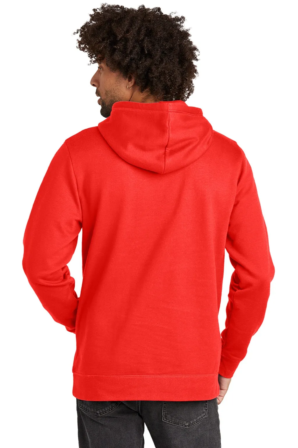 New Era Mens Comeback Fleece Hooded Sweatshirt Hoodie w/ Pouch Pocket - Deep Orange