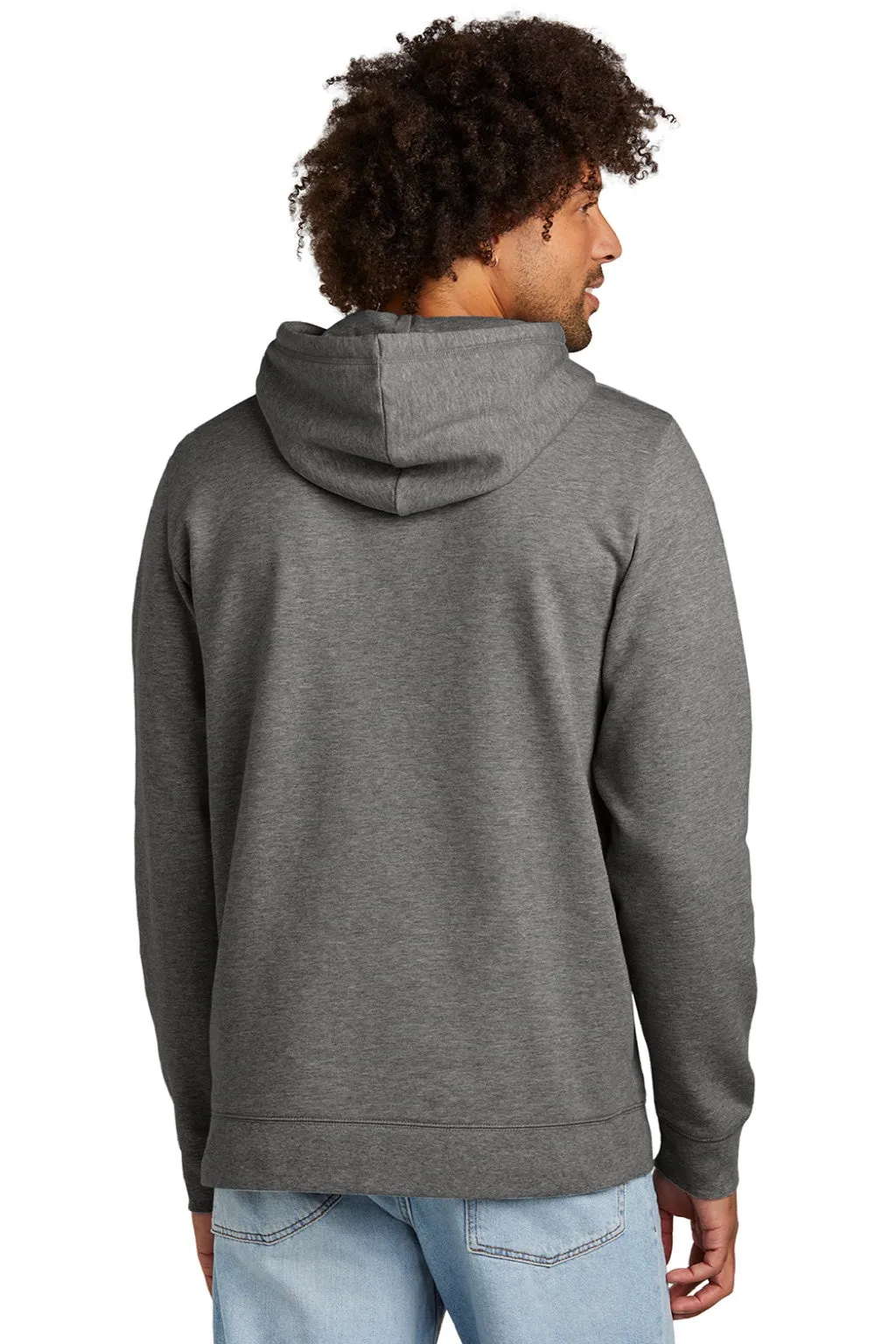 New Era Mens Comeback Fleece Hooded Sweatshirt Hoodie w/ Pouch Pocket - Heather Dark Grey
