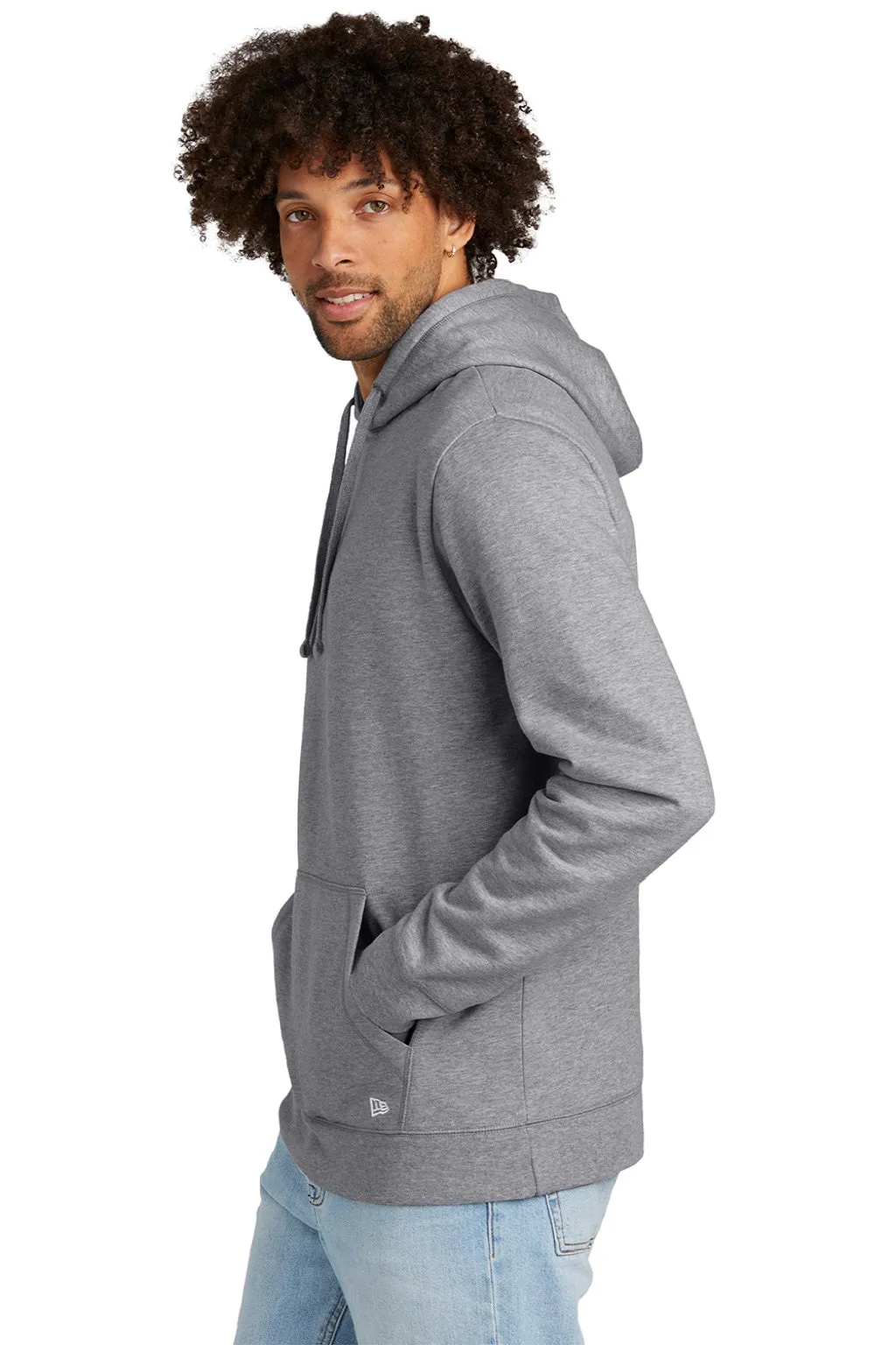 New Era Mens Comeback Fleece Hooded Sweatshirt Hoodie w/ Pouch Pocket - Heather Grey  Buy original Clothing New-Era