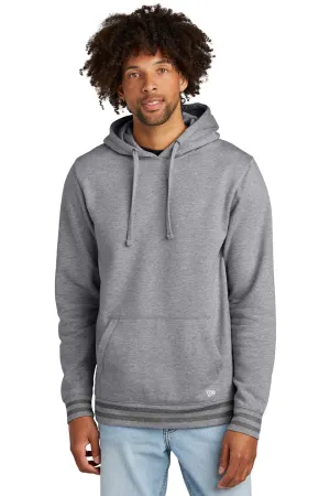 New Era Mens Comeback Fleece Hooded Sweatshirt Hoodie w/ Pouch Pocket - Heather Grey/Heather Dark Grey  Buy original Clothing New-Era