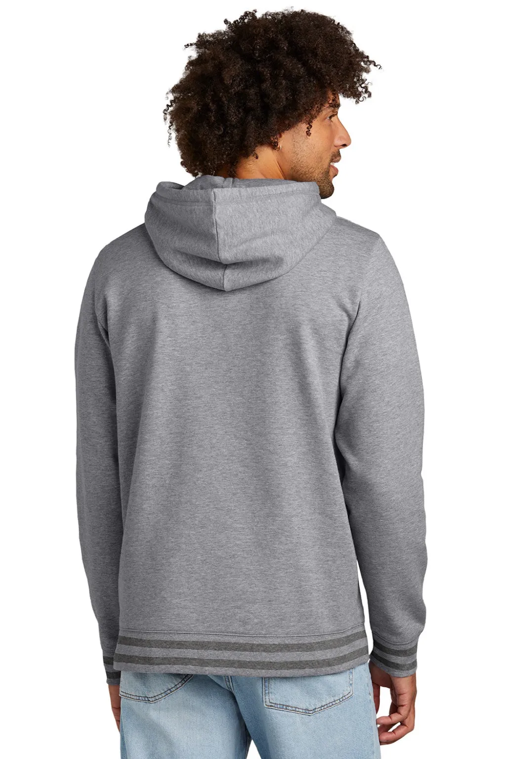 New Era Mens Comeback Fleece Hooded Sweatshirt Hoodie w/ Pouch Pocket - Heather Grey/Heather Dark Grey  Buy original Clothing New-Era