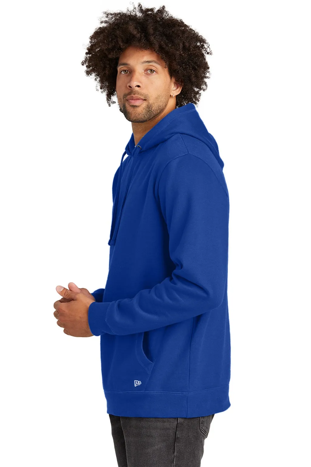 New Era Mens Comeback Fleece Hooded Sweatshirt Hoodie w/ Pouch Pocket - Royal Blue