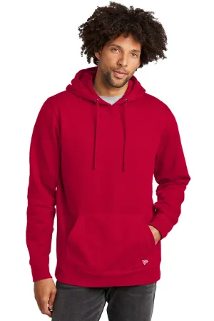 New Era Mens Comeback Fleece Hooded Sweatshirt Hoodie w/ Pouch Pocket - Scarlet Red  Buy original Clothing New-Era