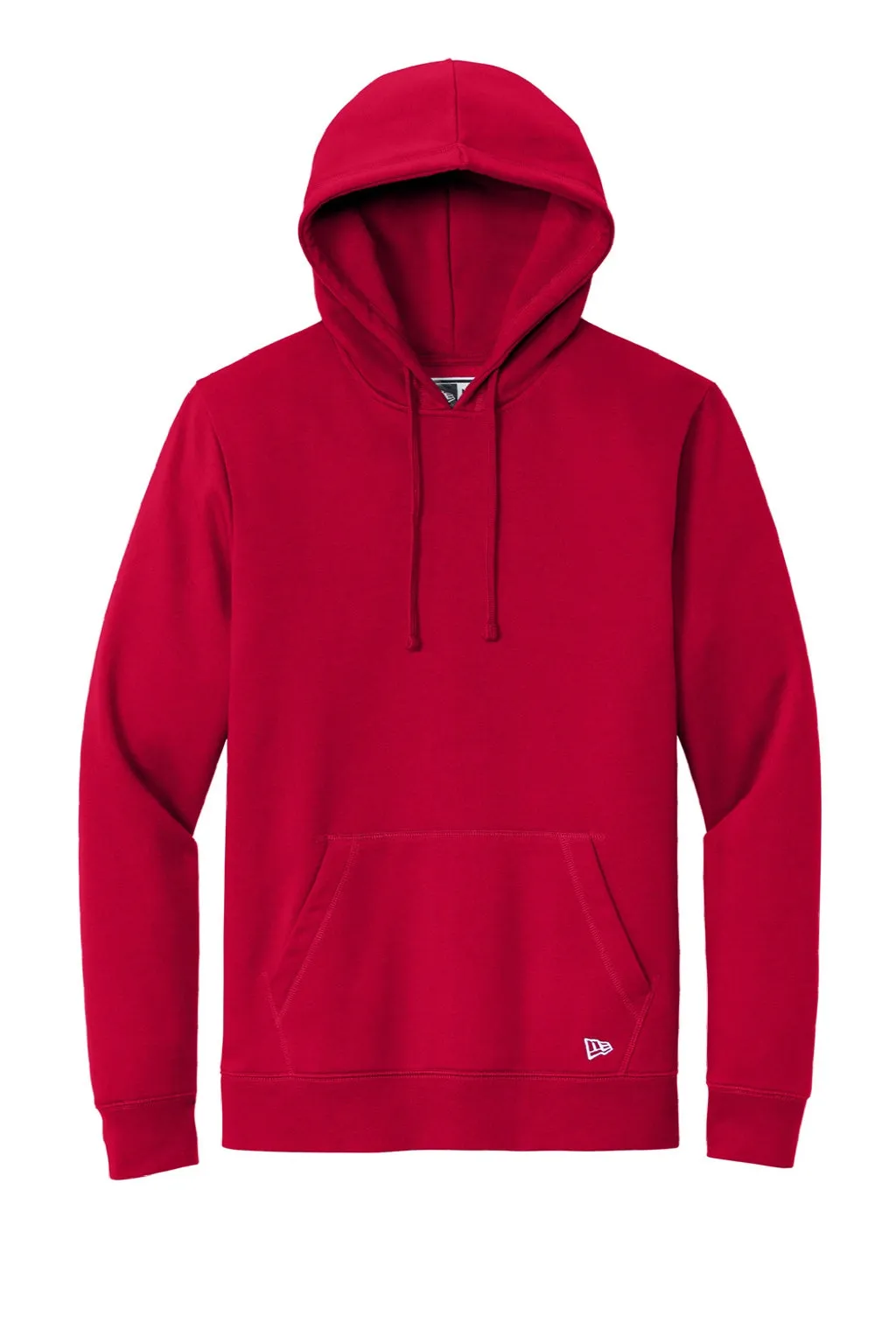New Era Mens Comeback Fleece Hooded Sweatshirt Hoodie w/ Pouch Pocket - Scarlet Red