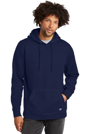 New Era Mens Comeback Fleece Hooded Sweatshirt Hoodie w/ Pouch Pocket - True Navy Blue  Buy original Clothing New-Era