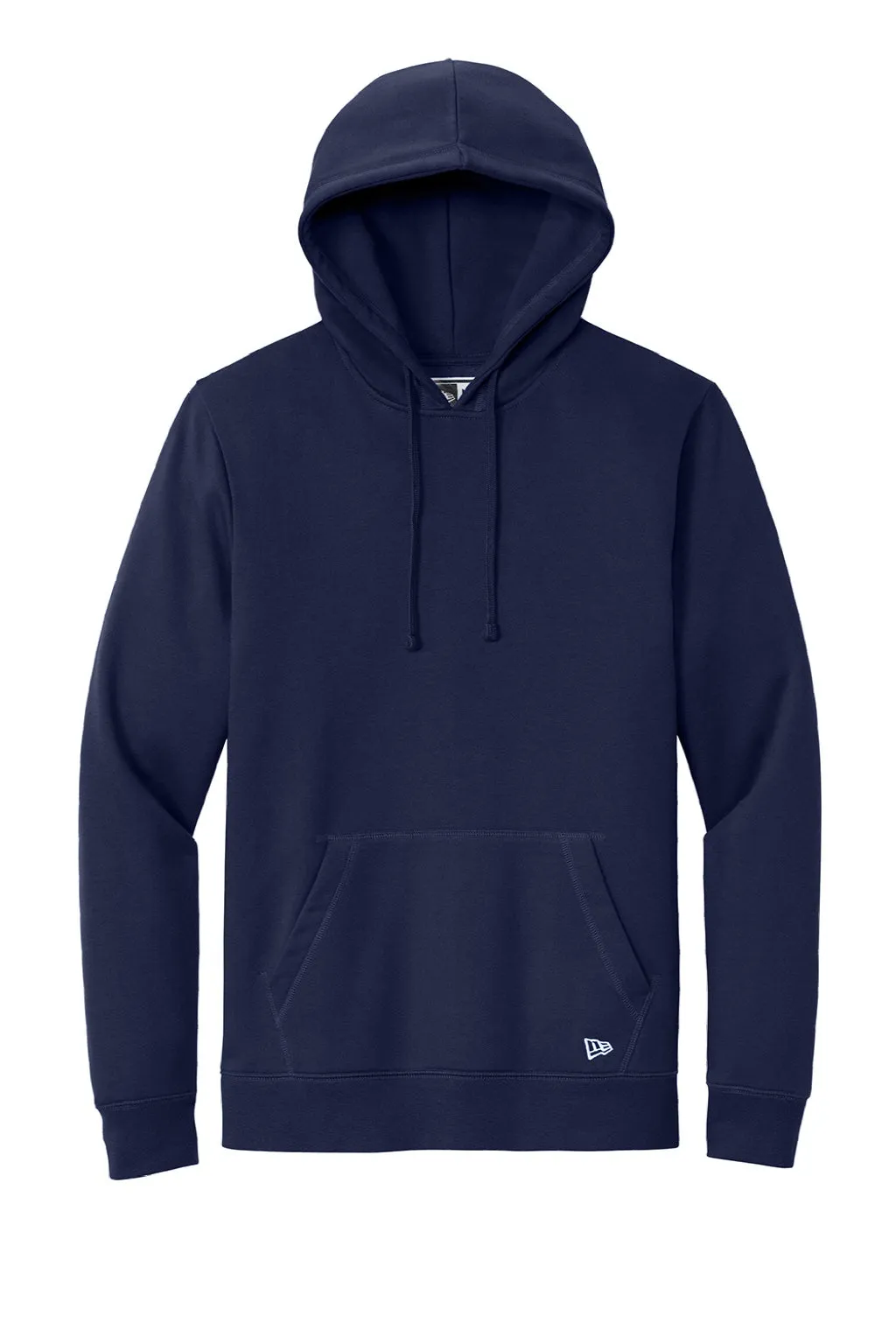 New Era Mens Comeback Fleece Hooded Sweatshirt Hoodie w/ Pouch Pocket - True Navy Blue