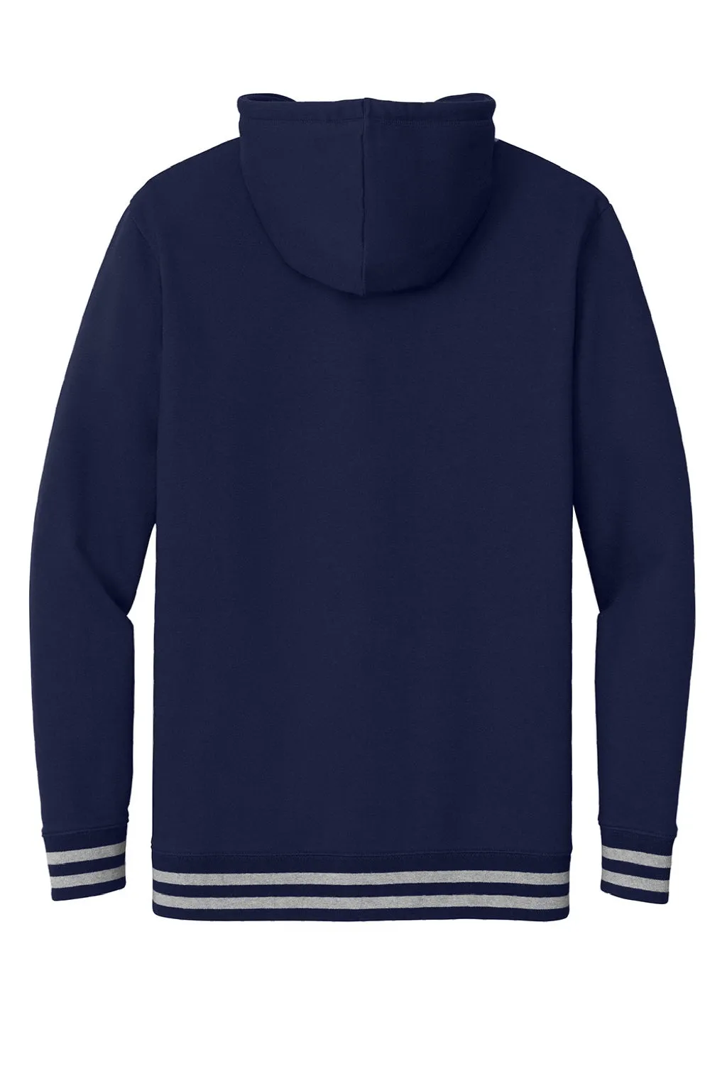 New Era Mens Comeback Fleece Hooded Sweatshirt Hoodie w/ Pouch Pocket - True Navy Blue/Heather Grey  Buy original Clothing New-Era