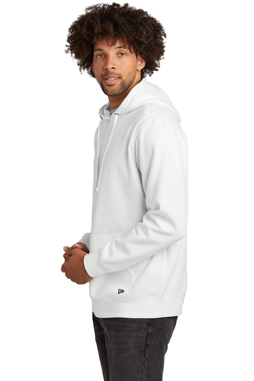 New Era Mens Comeback Fleece Hooded Sweatshirt Hoodie w/ Pouch Pocket - White  Buy original Clothing New-Era