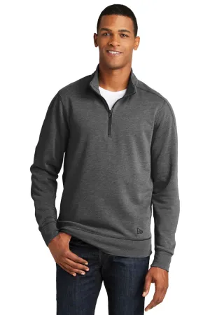 New Era Mens Fleece 1/4 Zip Sweatshirt - Heather Black  Buy original Clothing New-Era