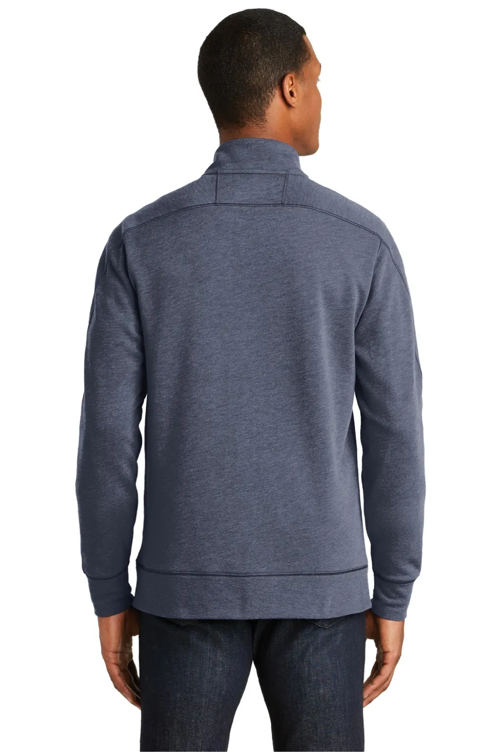 New Era Mens Fleece 1/4 Zip Sweatshirt - Heather Navy Blue  Buy original Clothing New-Era