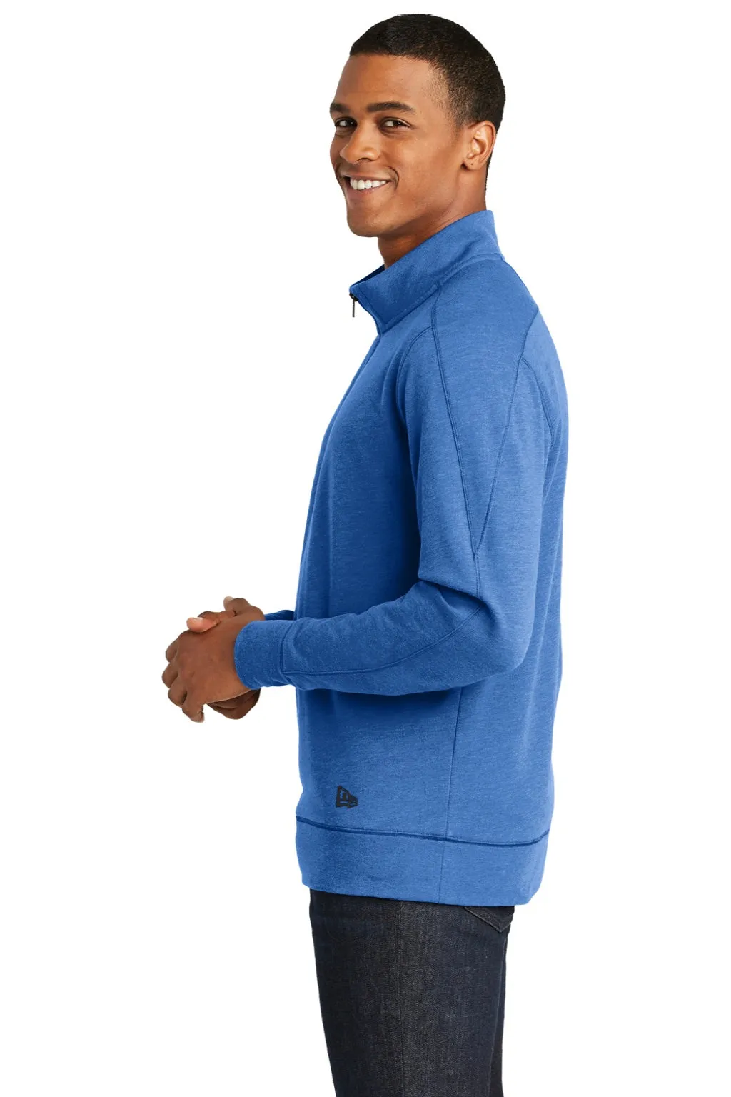 New Era Mens Fleece 1/4 Zip Sweatshirt - Heather Royal Blue  Buy original Clothing New-Era