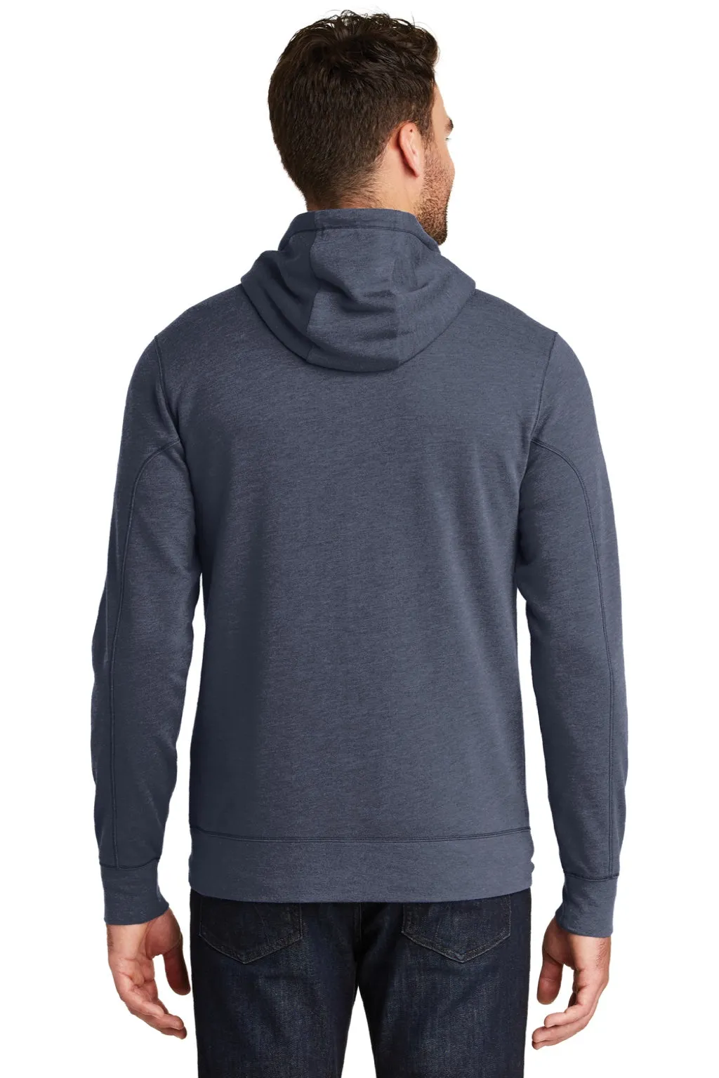 New Era Mens Fleece Full Zip Hooded Sweatshirt Hoodie w/ Pockets - Heather Navy Blue  Buy original Clothing New-Era