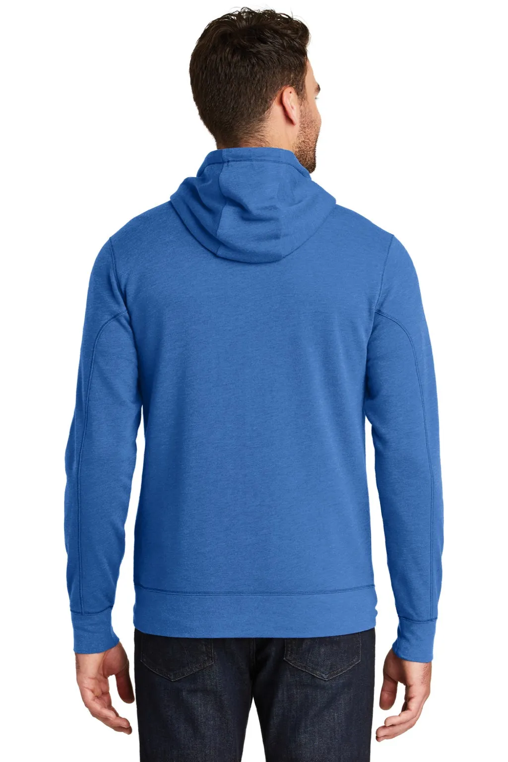 New Era Mens Fleece Full Zip Hooded Sweatshirt Hoodie w/ Pockets - Heather Royal Blue  Buy original Clothing New-Era