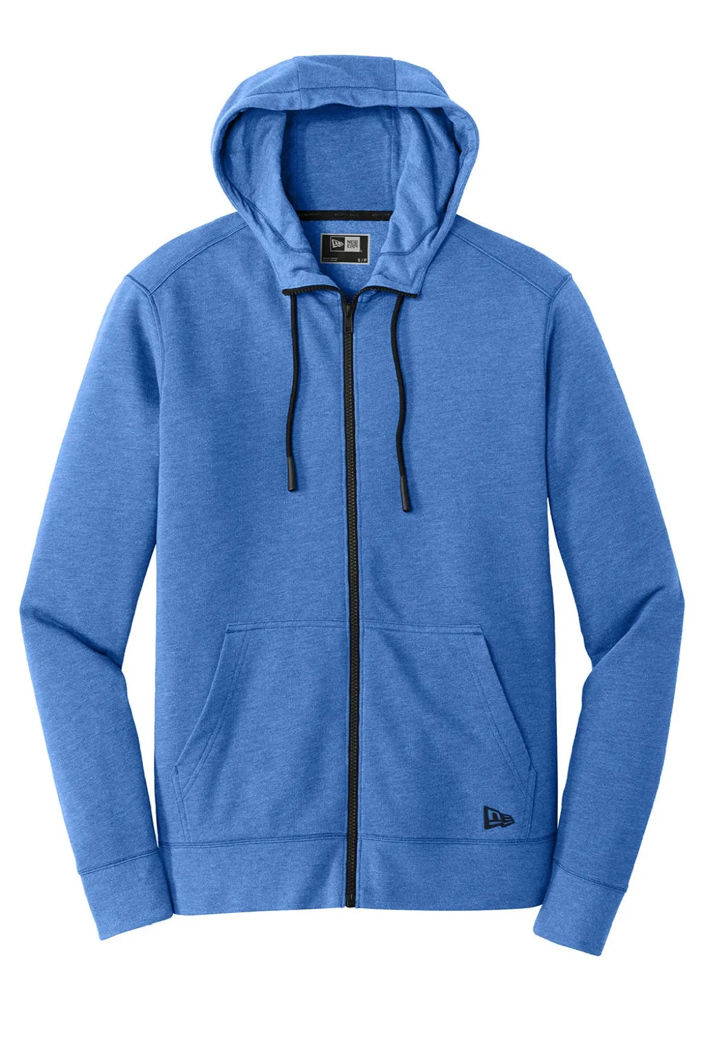 New Era Mens Fleece Full Zip Hooded Sweatshirt Hoodie w/ Pockets - Heather Royal Blue  Buy original Clothing New-Era