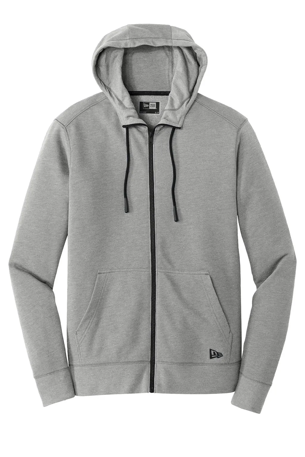 New Era Mens Fleece Full Zip Hooded Sweatshirt Hoodie w/ Pockets - Heather Shadow Grey  Buy original Clothing New-Era