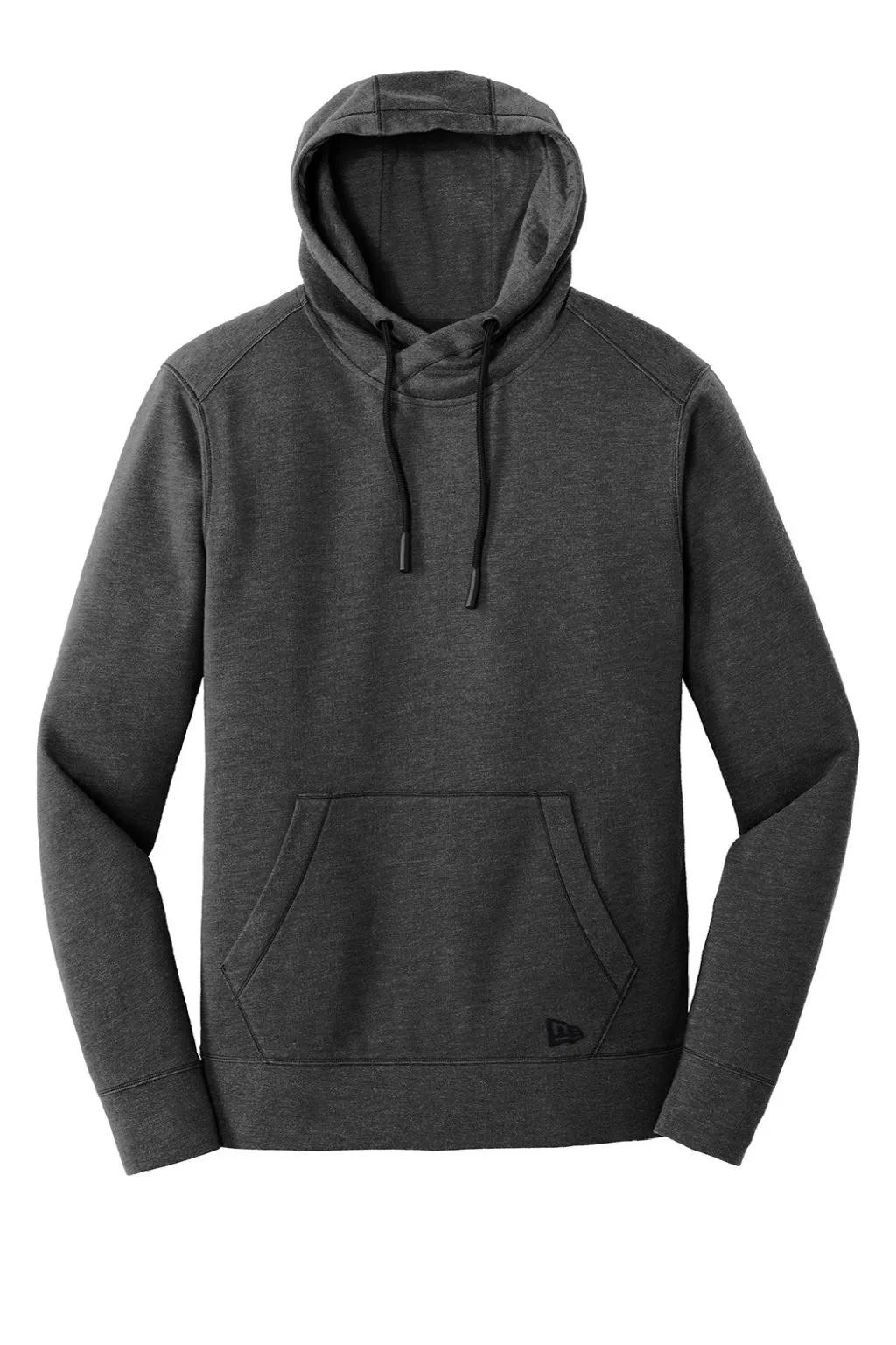 New Era Mens Fleece Hooded Sweatshirt Hoodie w/ Pouch Pocket - Heather Black  Buy original Clothing New-Era