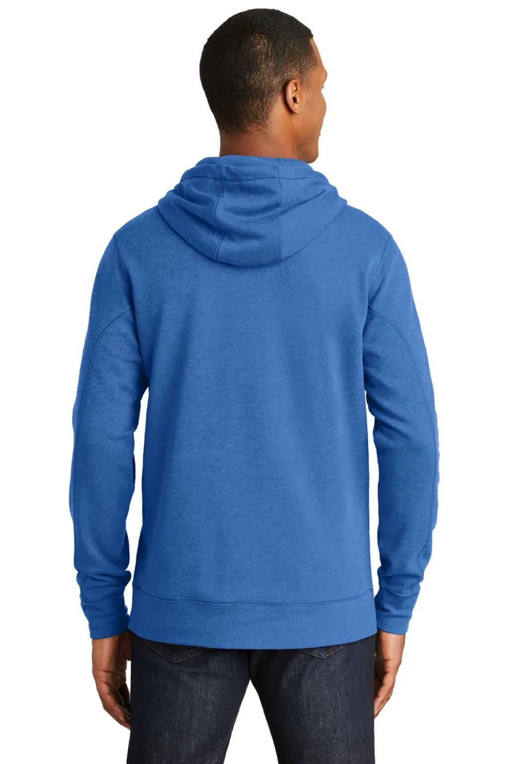 New Era Mens Fleece Hooded Sweatshirt Hoodie w/ Pouch Pocket - Heather Royal Blue