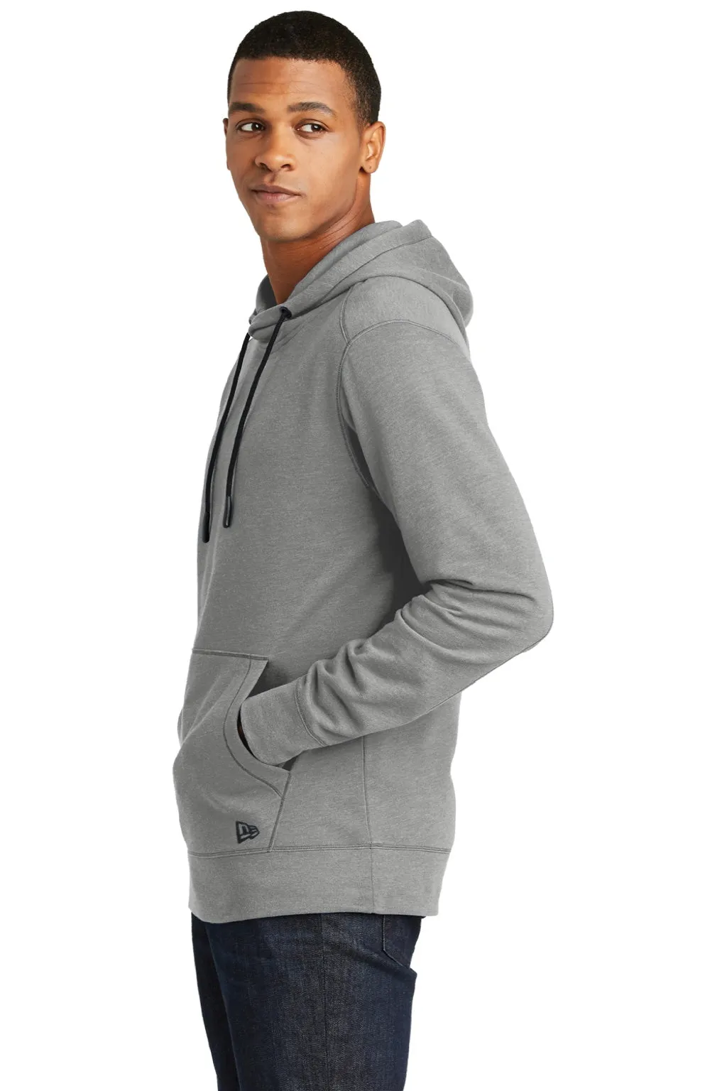 New Era Mens Fleece Hooded Sweatshirt Hoodie w/ Pouch Pocket - Heather Shadow Grey  Buy original Clothing New-Era