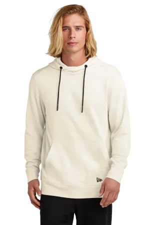 New Era Mens Fleece Hooded Sweatshirt Hoodie w/ Pouch Pocket - Soft Beige