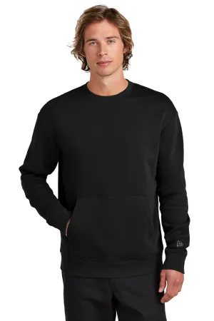 New Era Mens Heritage Fleece Crewneck Sweatshirt w/ Pocket - Black  Buy original Clothing New-Era
