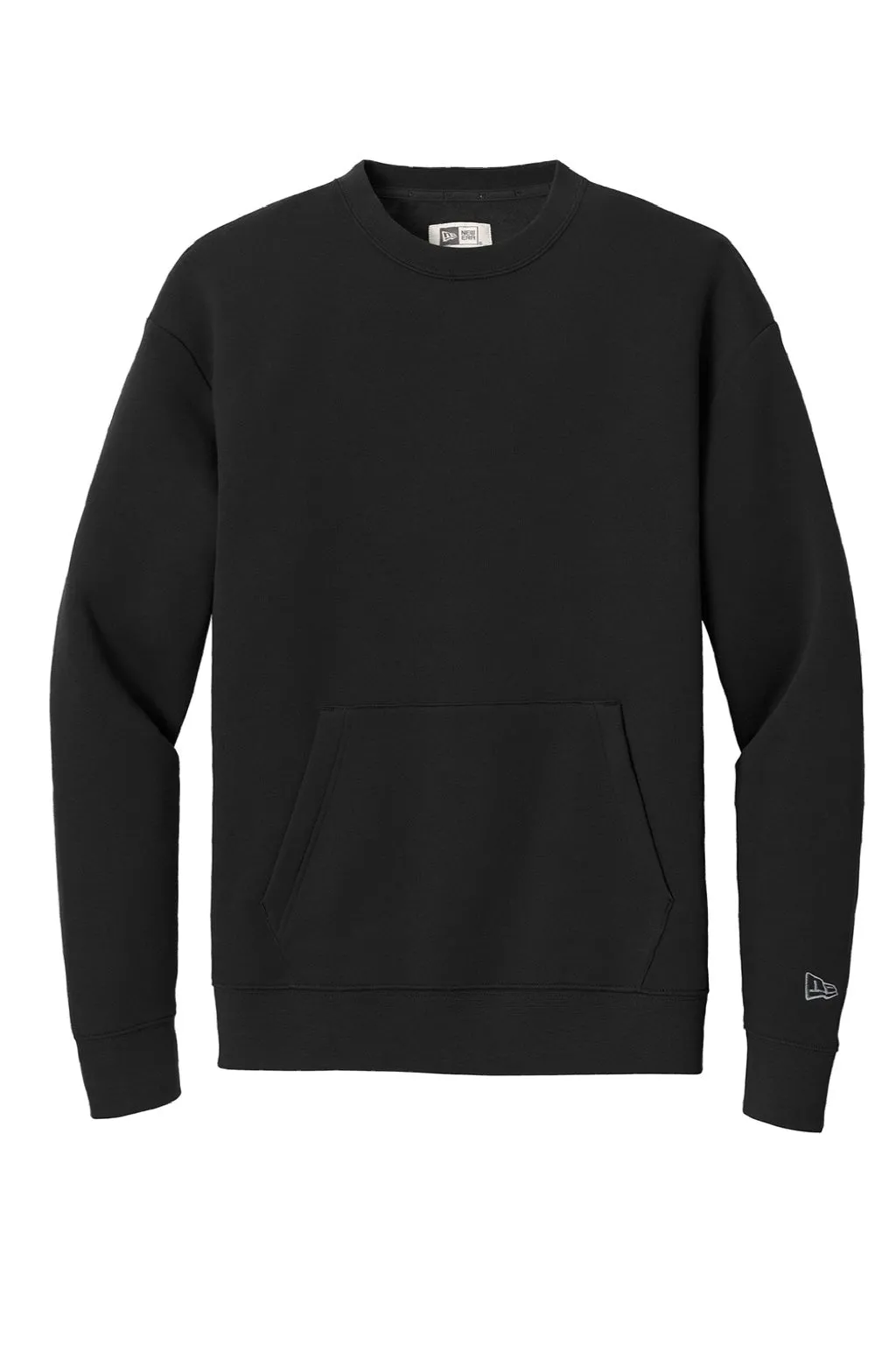 New Era Mens Heritage Fleece Crewneck Sweatshirt w/ Pocket - Black  Buy original Clothing New-Era