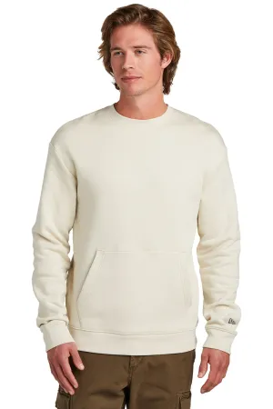 New Era Mens Heritage Fleece Crewneck Sweatshirt w/ Pocket - Soft Beige