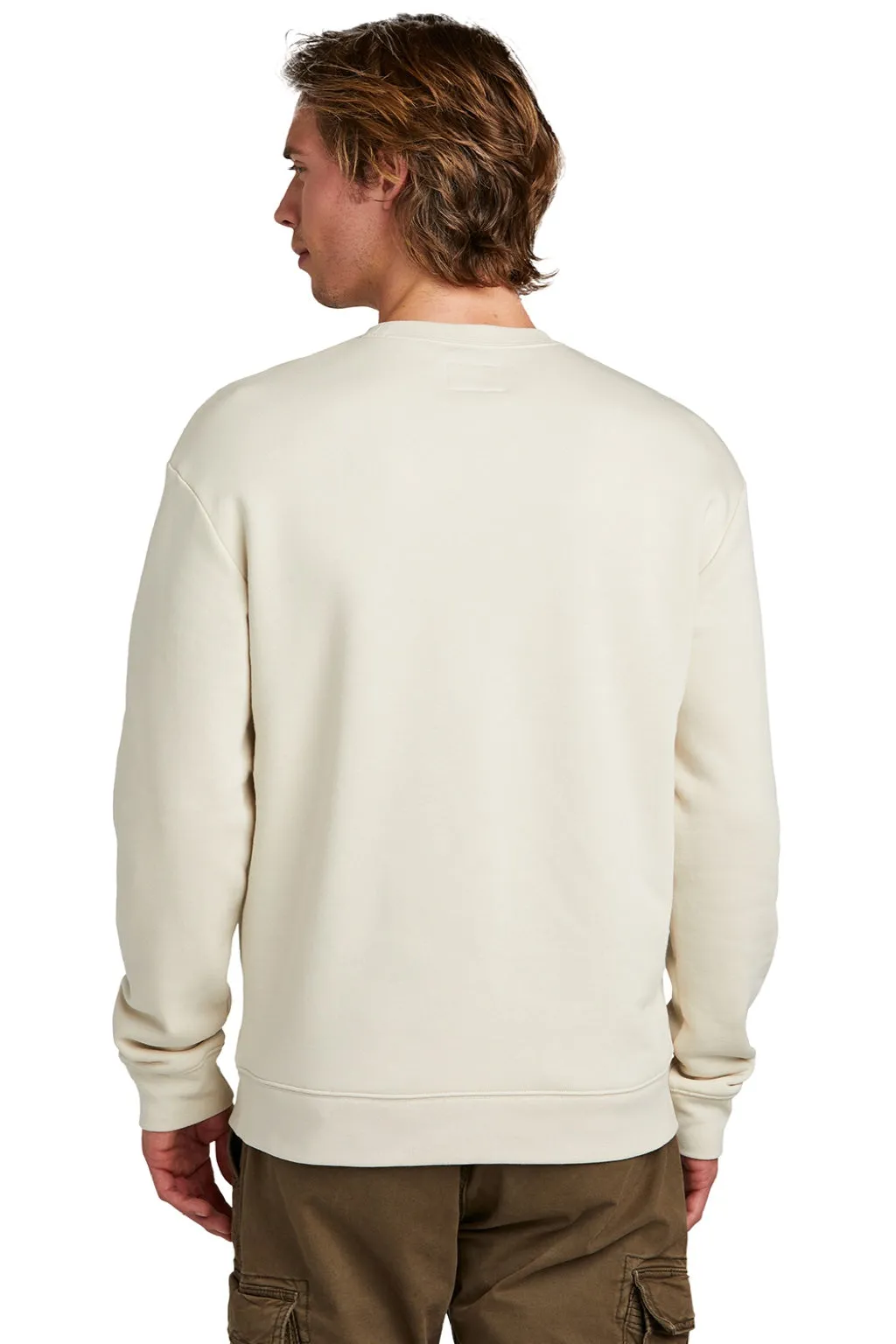 New Era Mens Heritage Fleece Crewneck Sweatshirt w/ Pocket - Soft Beige
