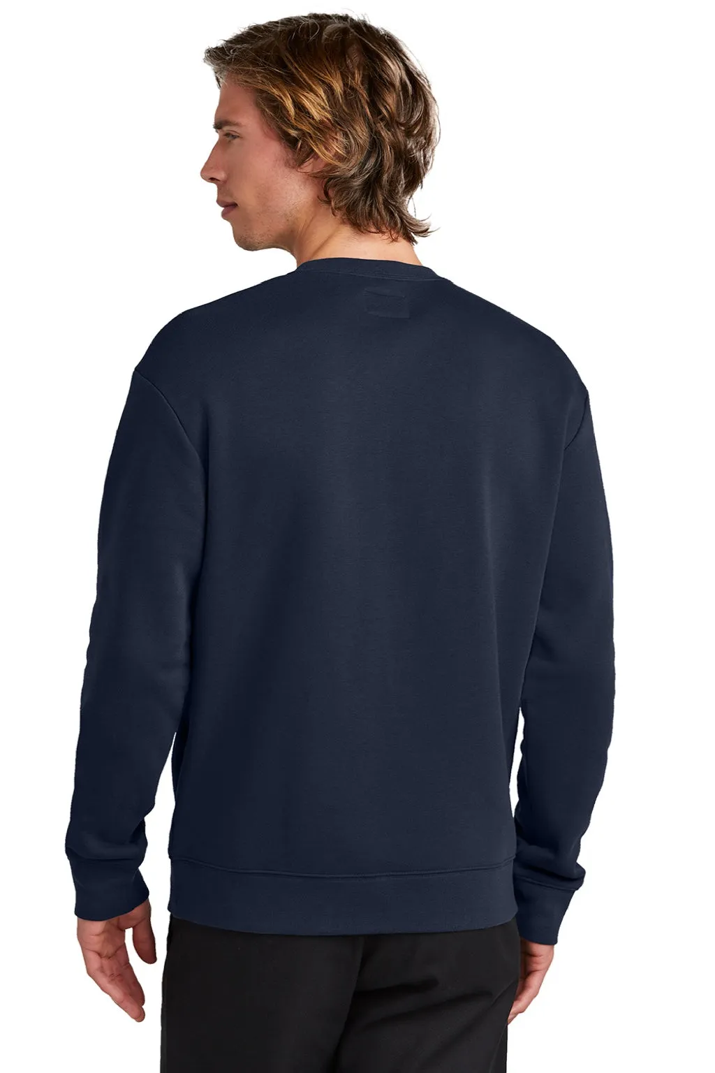New Era Mens Heritage Fleece Crewneck Sweatshirt w/ Pocket - True Navy Blue