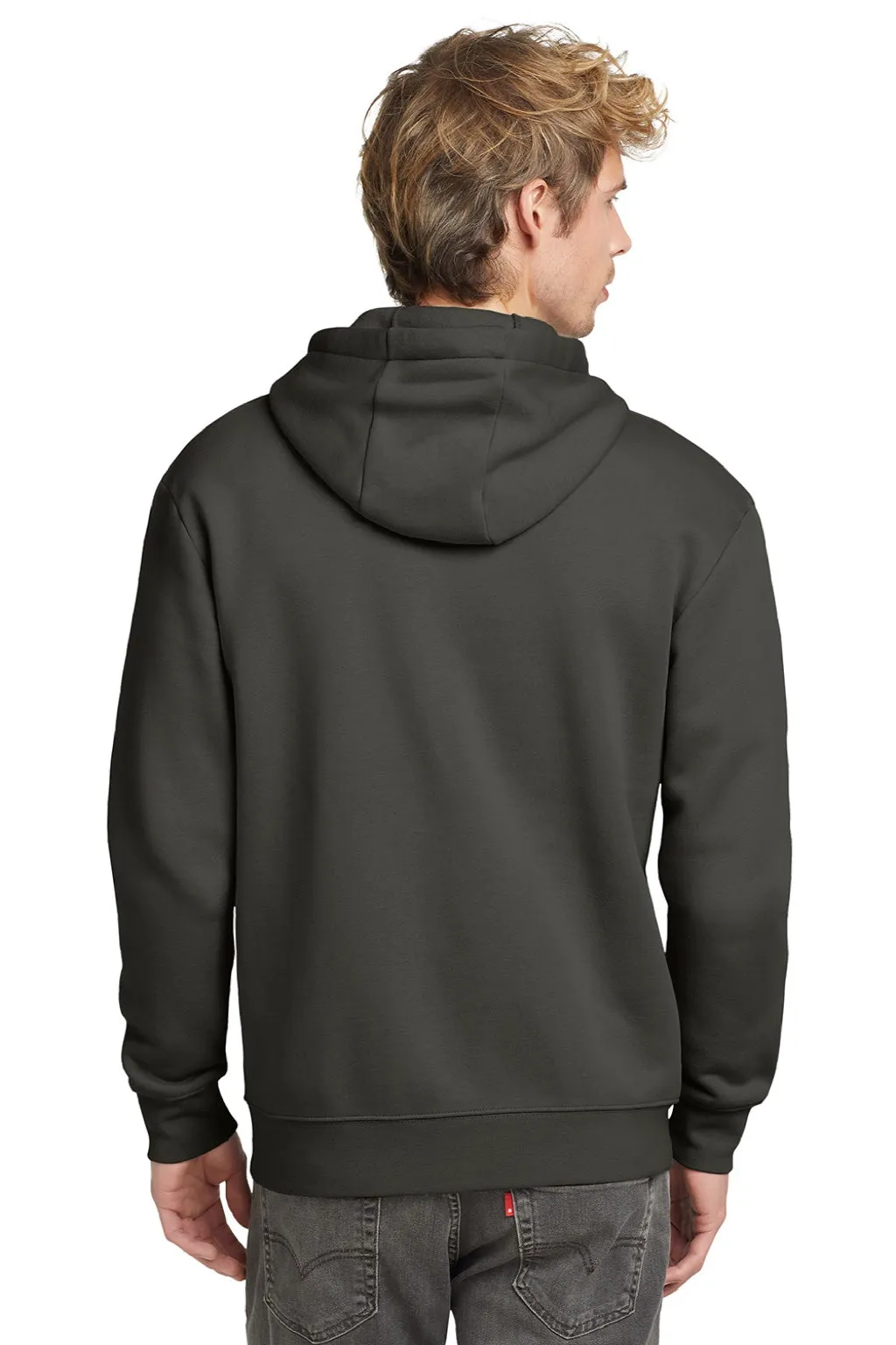 New Era Mens Heritage Fleece Full Zip Hooded Sweatshirt Hoodie w/ Pockets - Graphite Grey  Buy original Clothing New-Era