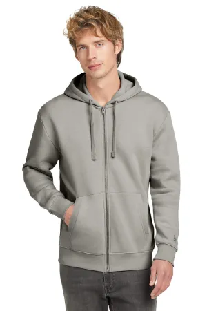 New Era Mens Heritage Fleece Full Zip Hooded Sweatshirt Hoodie w/ Pockets - Rainstorm Grey  Buy original Clothing New-Era