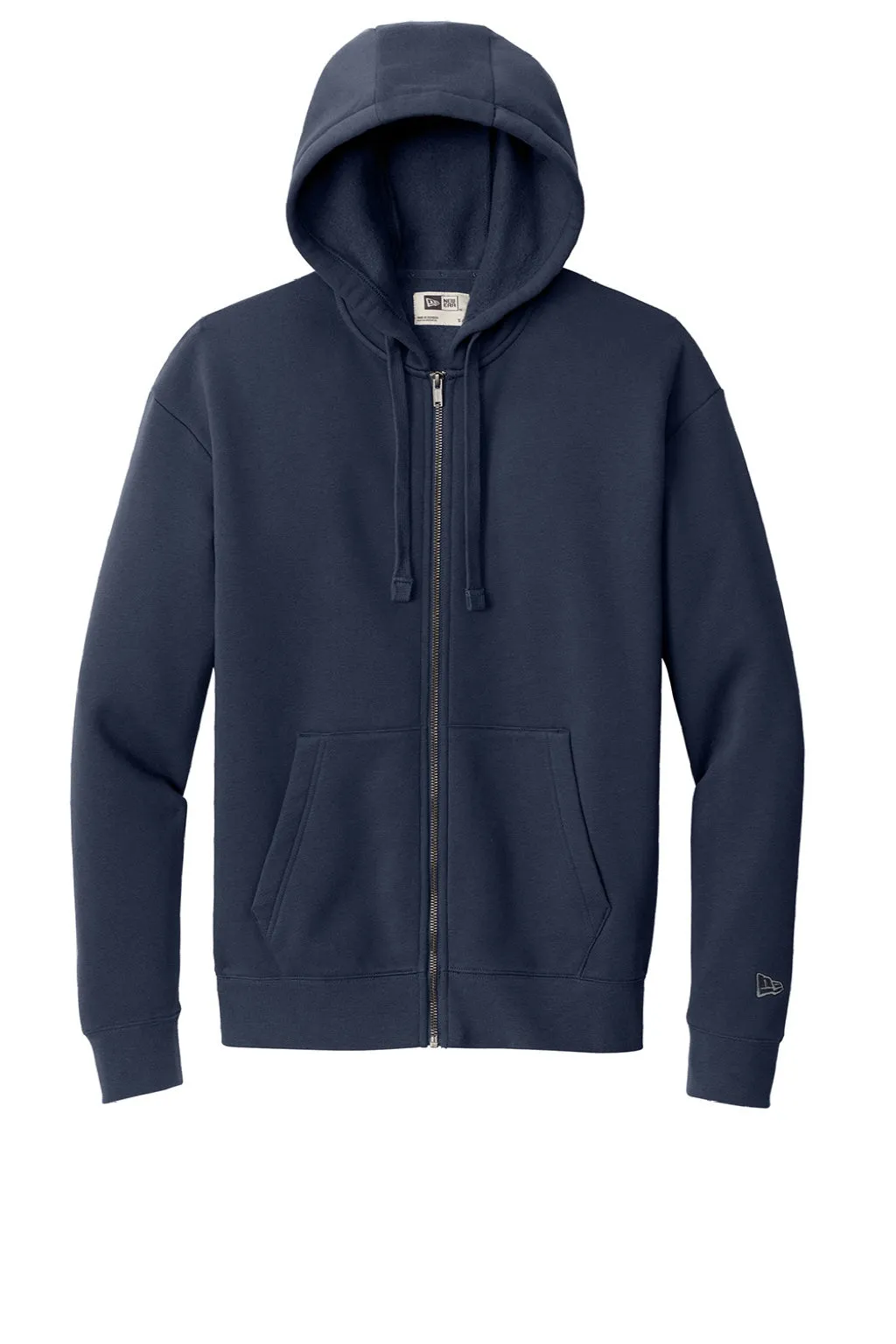 New Era Mens Heritage Fleece Full Zip Hooded Sweatshirt Hoodie w/ Pockets - True Navy Blue  Buy original Clothing New-Era