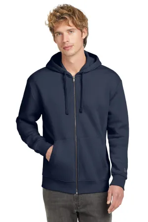 New Era Mens Heritage Fleece Full Zip Hooded Sweatshirt Hoodie w/ Pockets - True Navy Blue  Buy original Clothing New-Era
