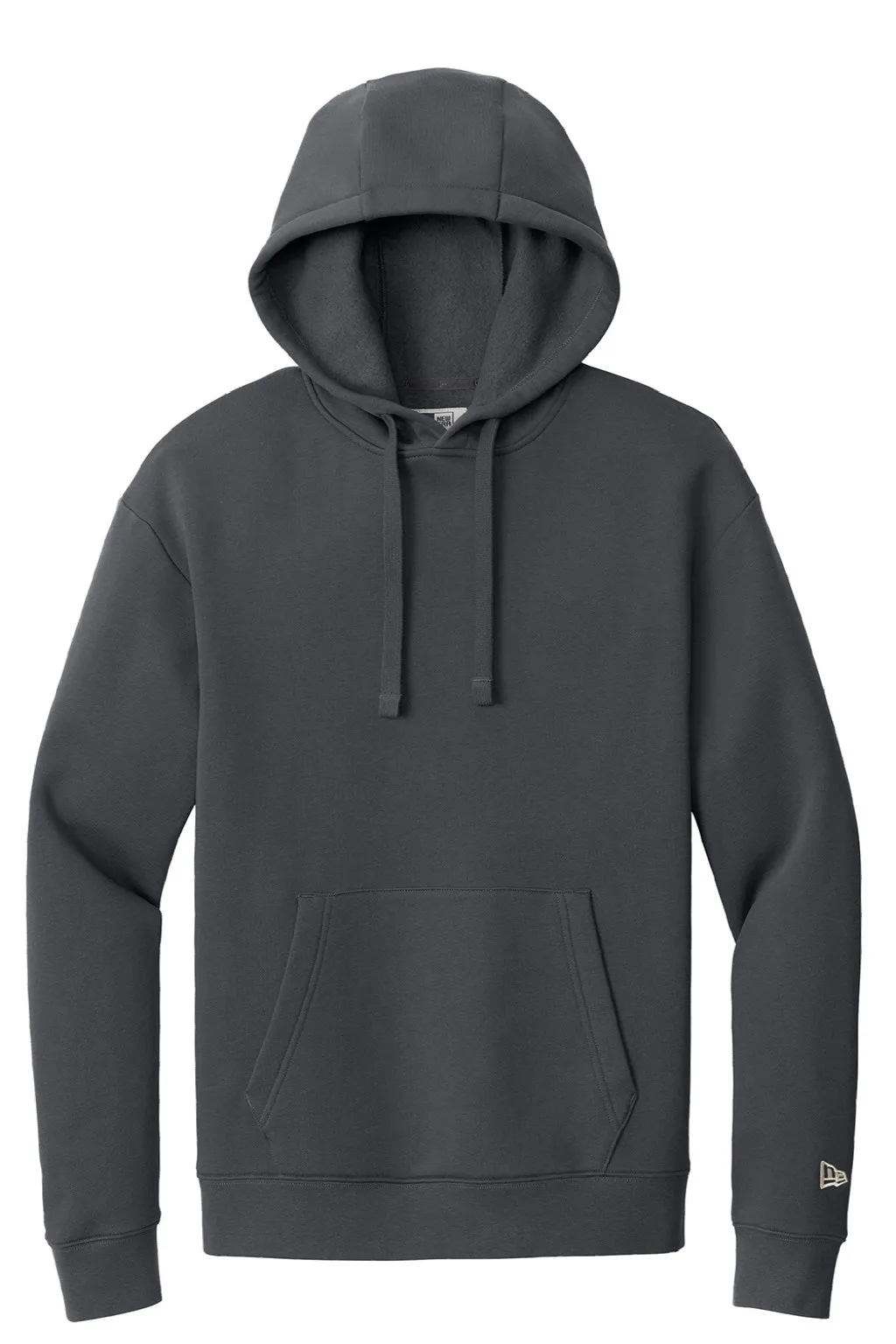 New Era Mens Heritage Fleece Hooded Sweatshirt Hoodie w/ Pouch Pocket - Graphite Grey  Buy original Clothing New-Era