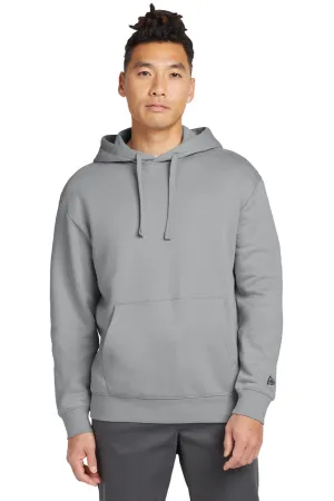 New Era Mens Heritage Fleece Hooded Sweatshirt Hoodie w/ Pouch Pocket - Rainstorm Grey